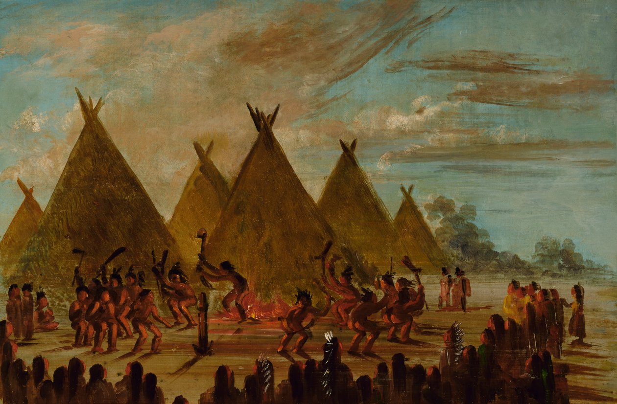Danza di guerra, Sioux, 1845-1848 da George Catlin