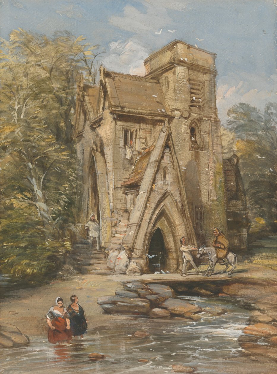 Un mulino del monastero da George Cattermole