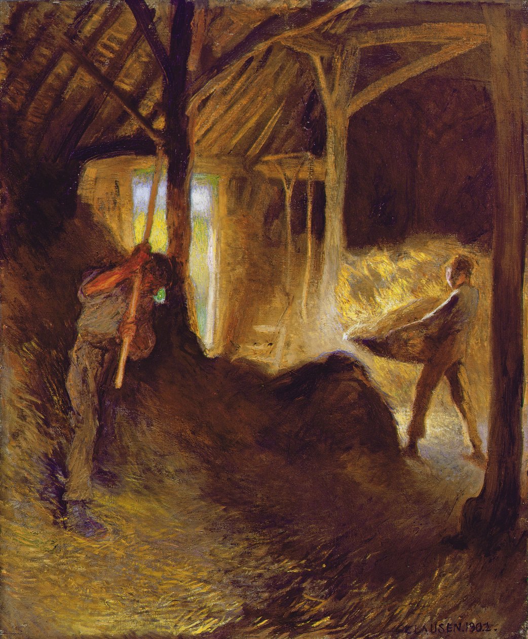 Nel fienile da George Clausen