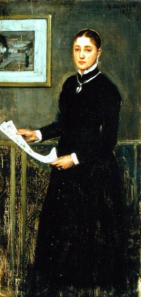 Signora in nero da George Clausen