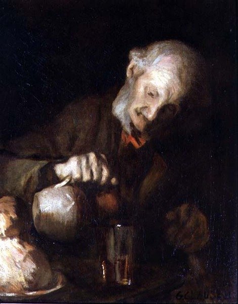 La piccola brocca marrone da George Clausen