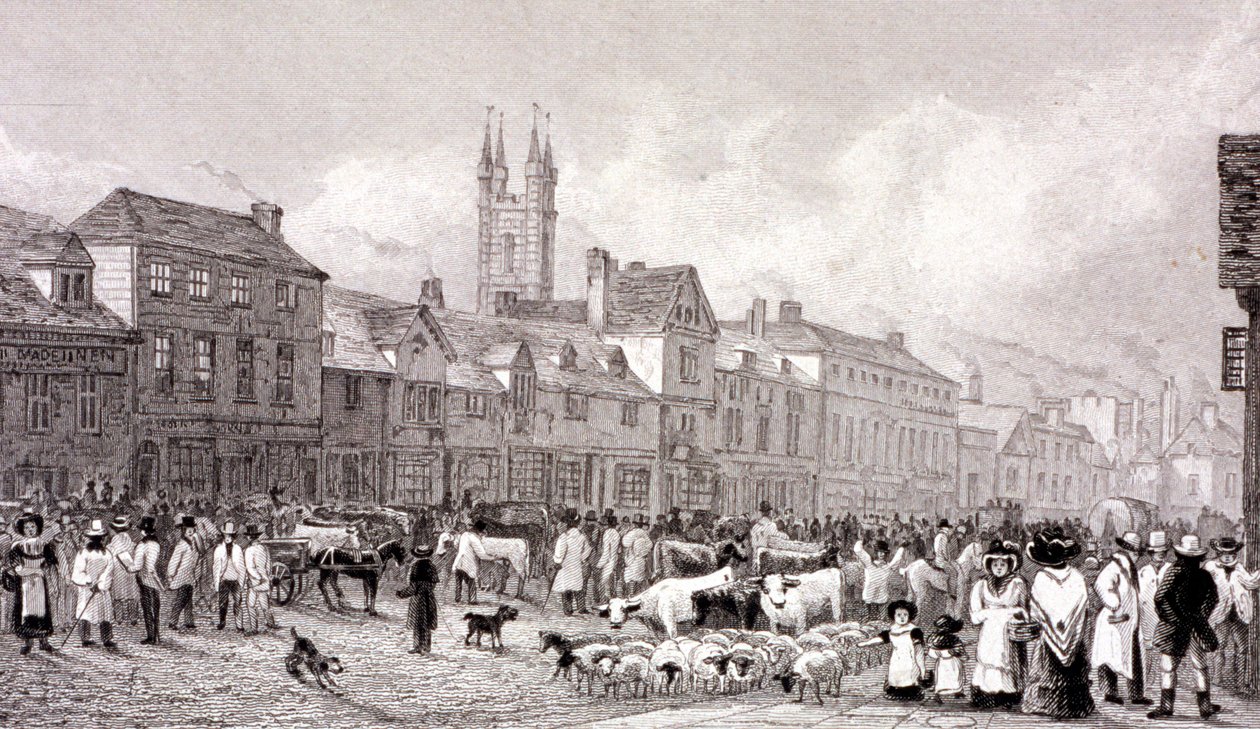 Mercato di Smithfield, Londra, c1830 da George Cooke