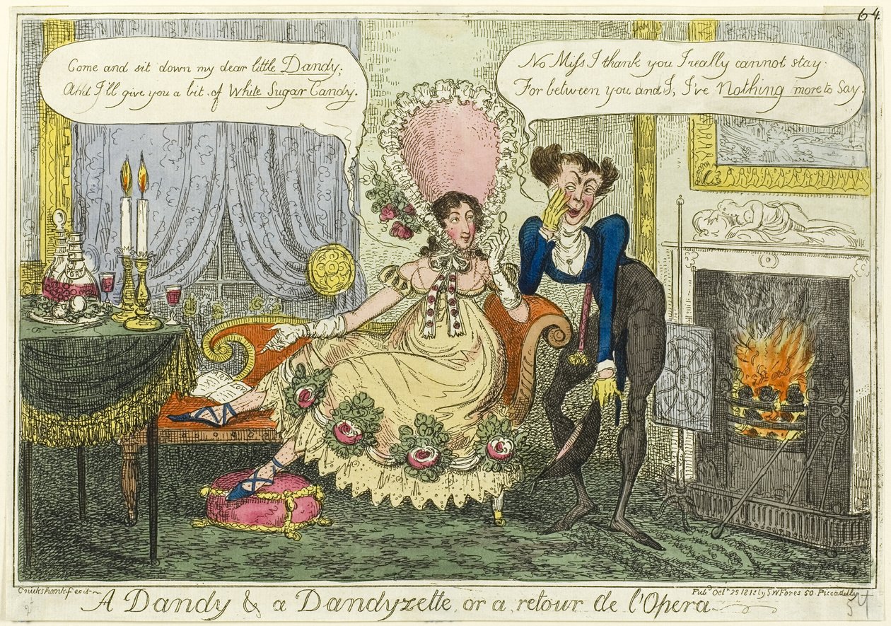 Un dandy e una dandyzette da George Cruikshank