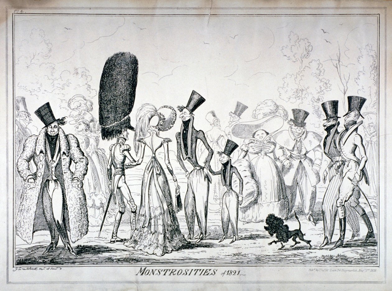 Mostruosità del 1821, 1835 da George Cruikshank