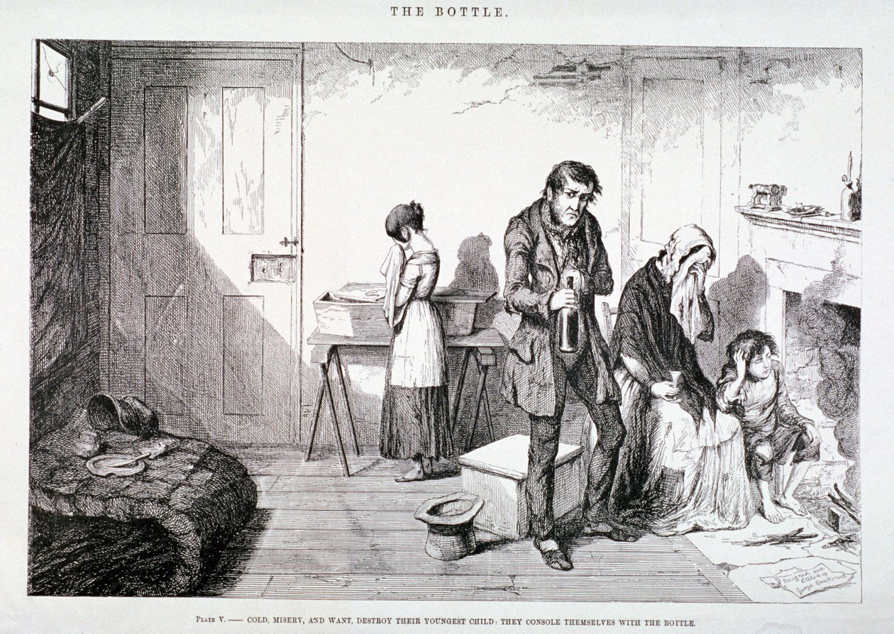 La Bottiglia, 1847 da George Cruikshank