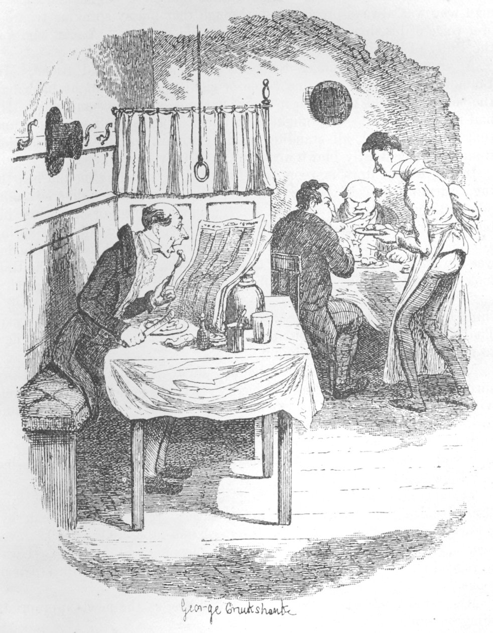 La persona alta, magra e pallida da George Cruikshank