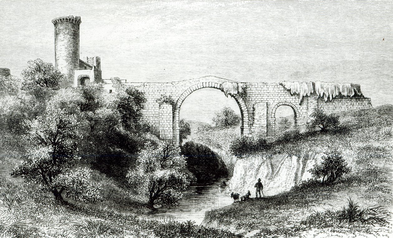 Ponte della Badia, Vulci da George Dennis