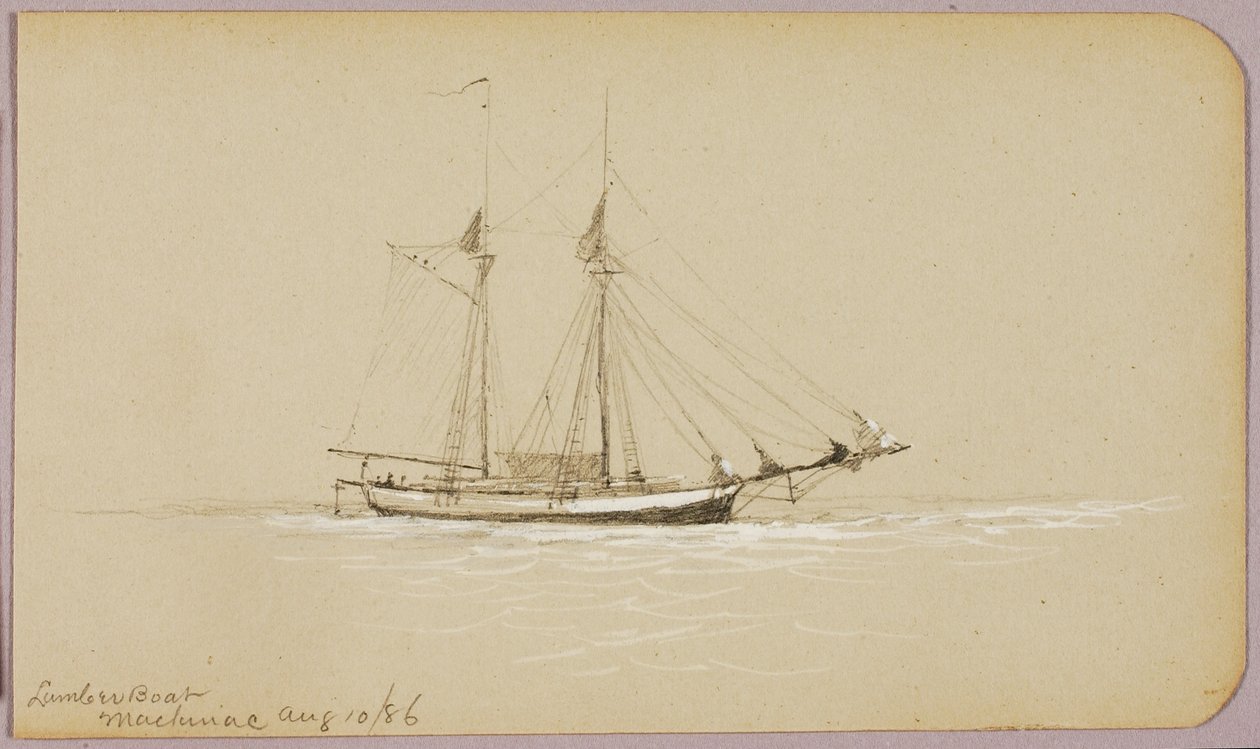 Barca di legno, Mackinac da George Elbert Burr