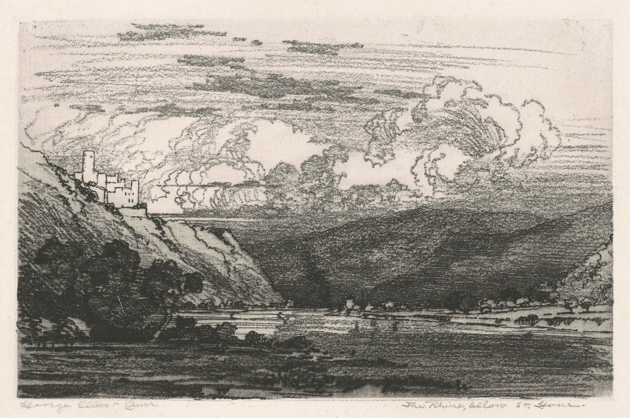 Il Reno, sotto St. Goar da George Elbert Burr