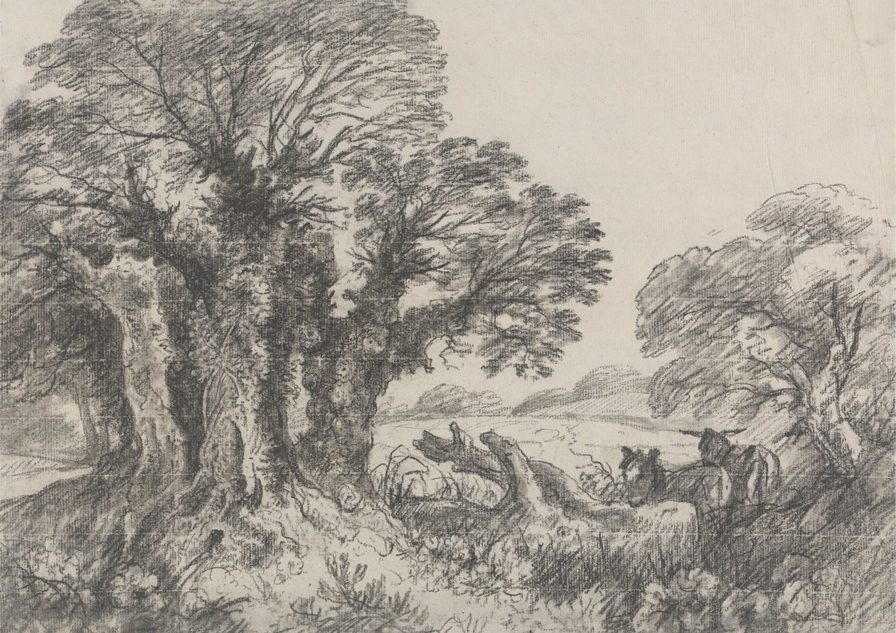 Paesaggio con asini da George Frost