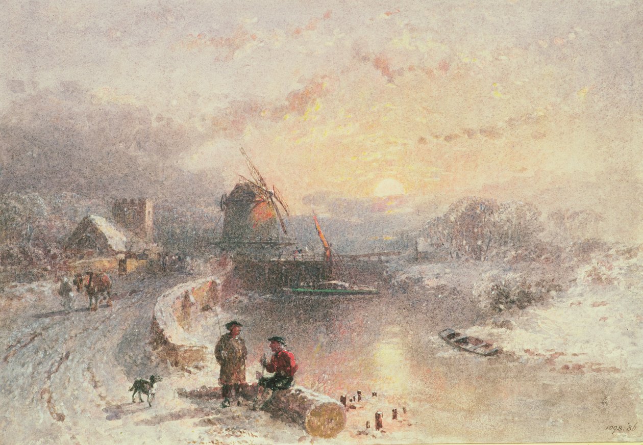Paesaggio invernale: tramonto, XIX secolo da George Haydock Dodgson