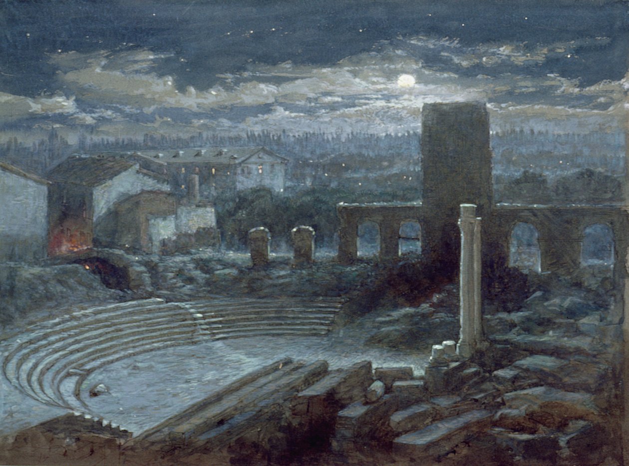 Il Teatro Romano, Arles, al chiaro di luna da George Henry Andrews