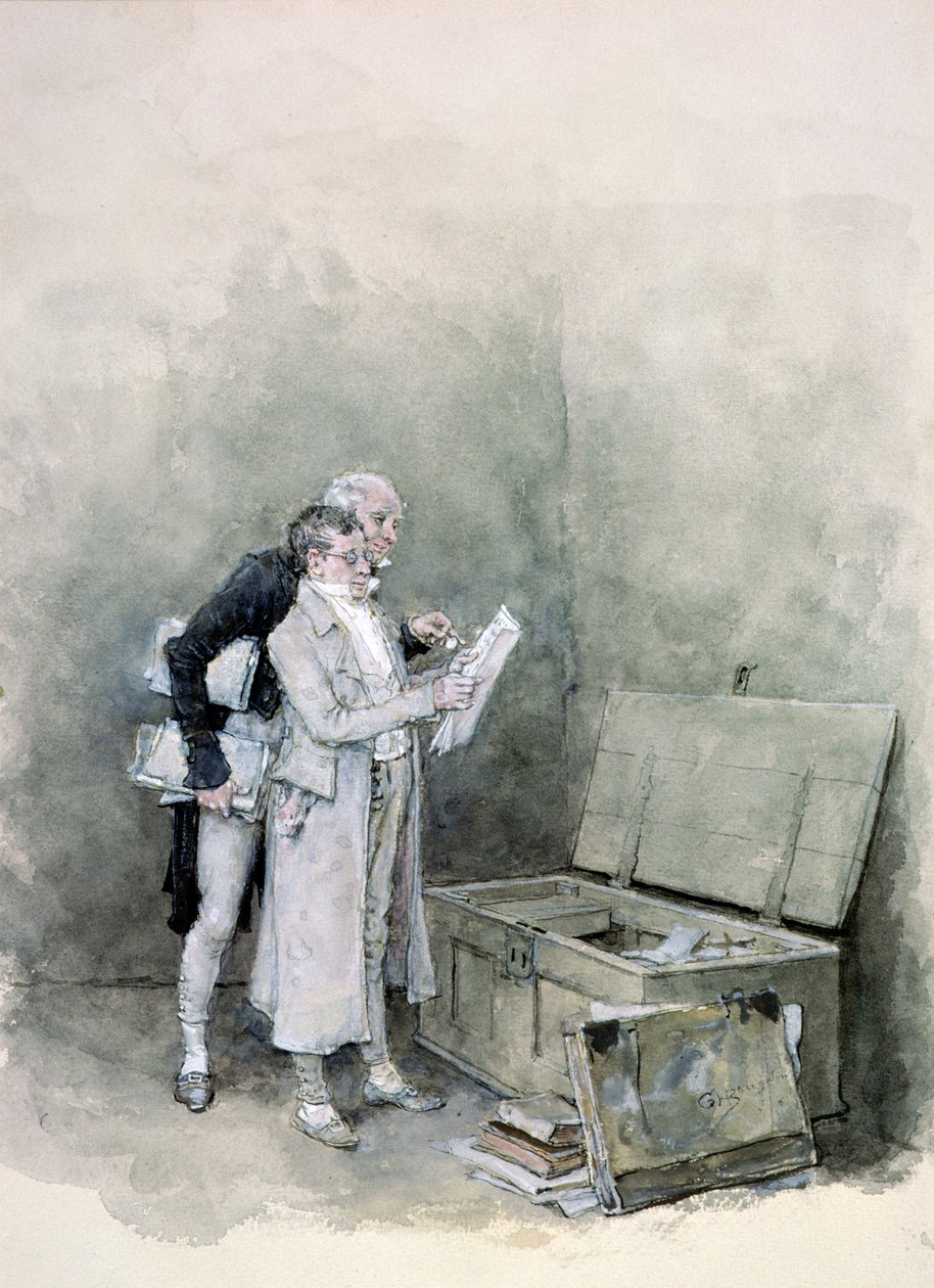 La cassa dei documenti da George Henry Boughton