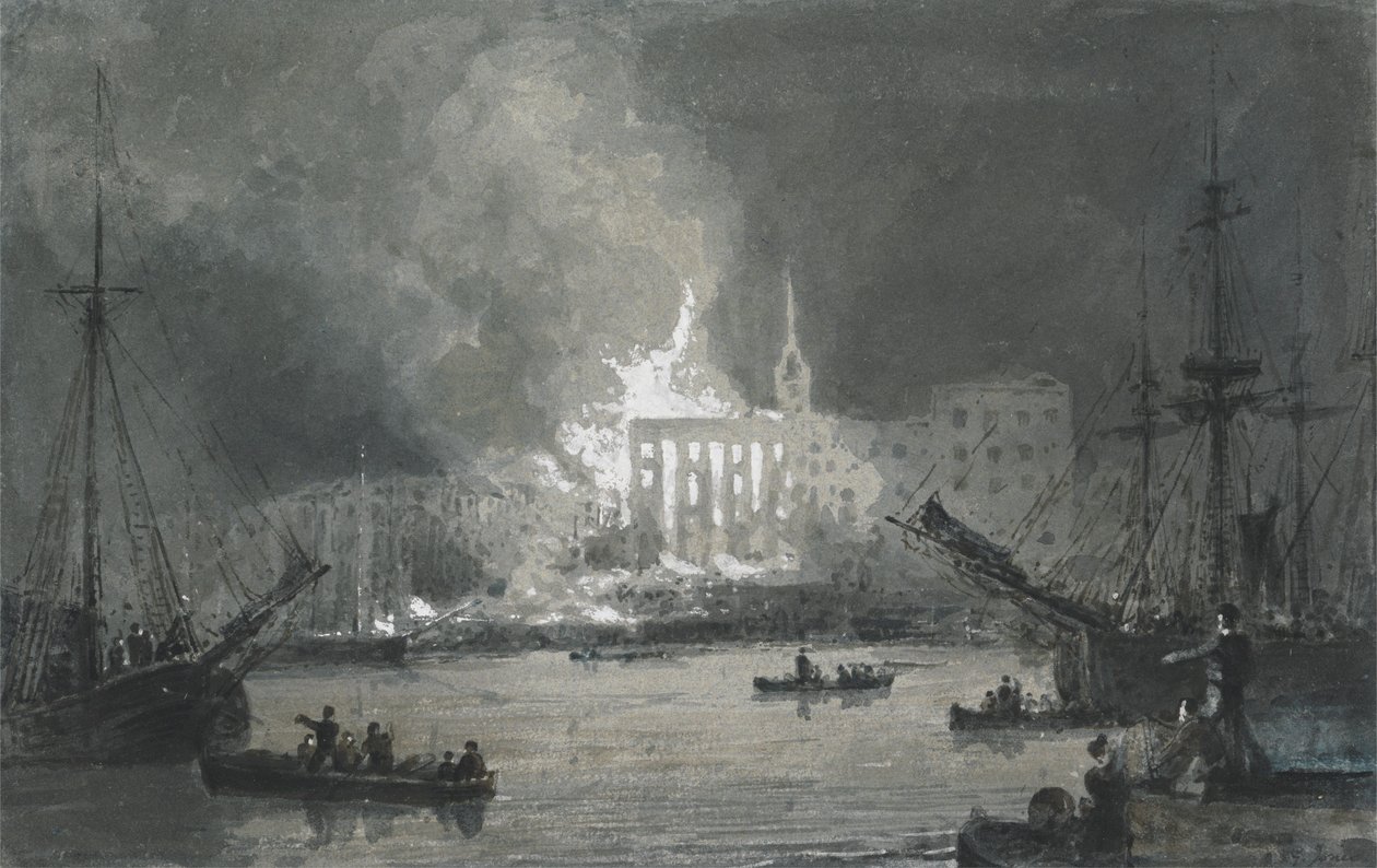 Incendio sul Tamigi da George Jones