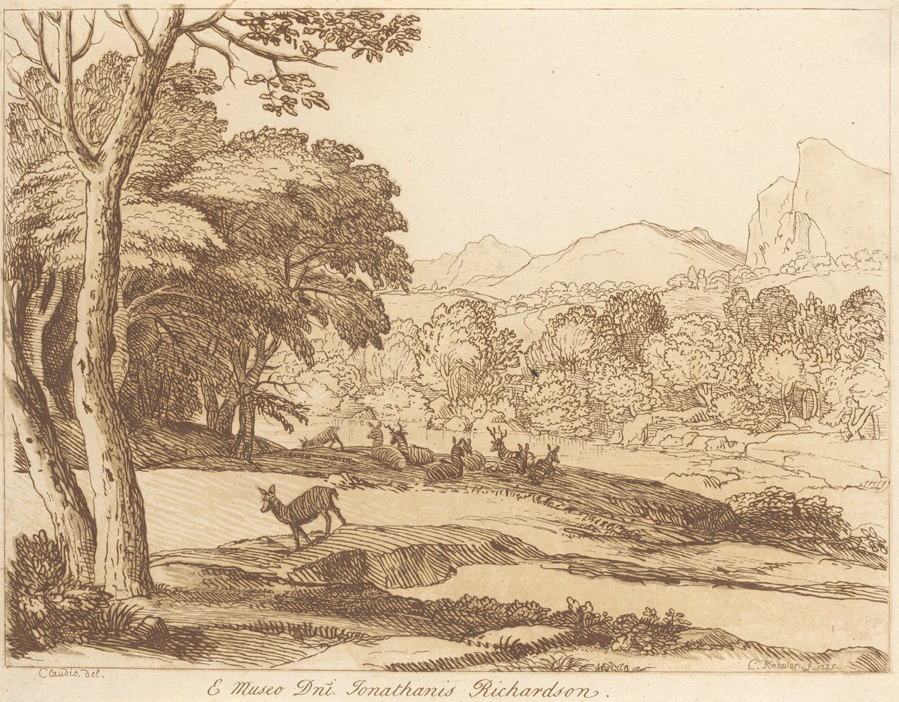 Senza Titolo: Paesaggio con Cervi da George Knapton