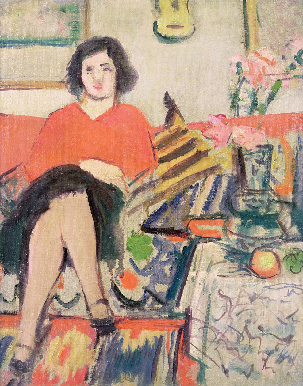 Interno con figura da George Leslie Hunter
