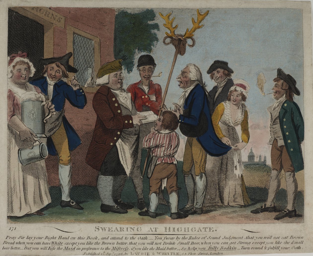 Giuramento a Highgate, 1796 da George Moutard Woodward