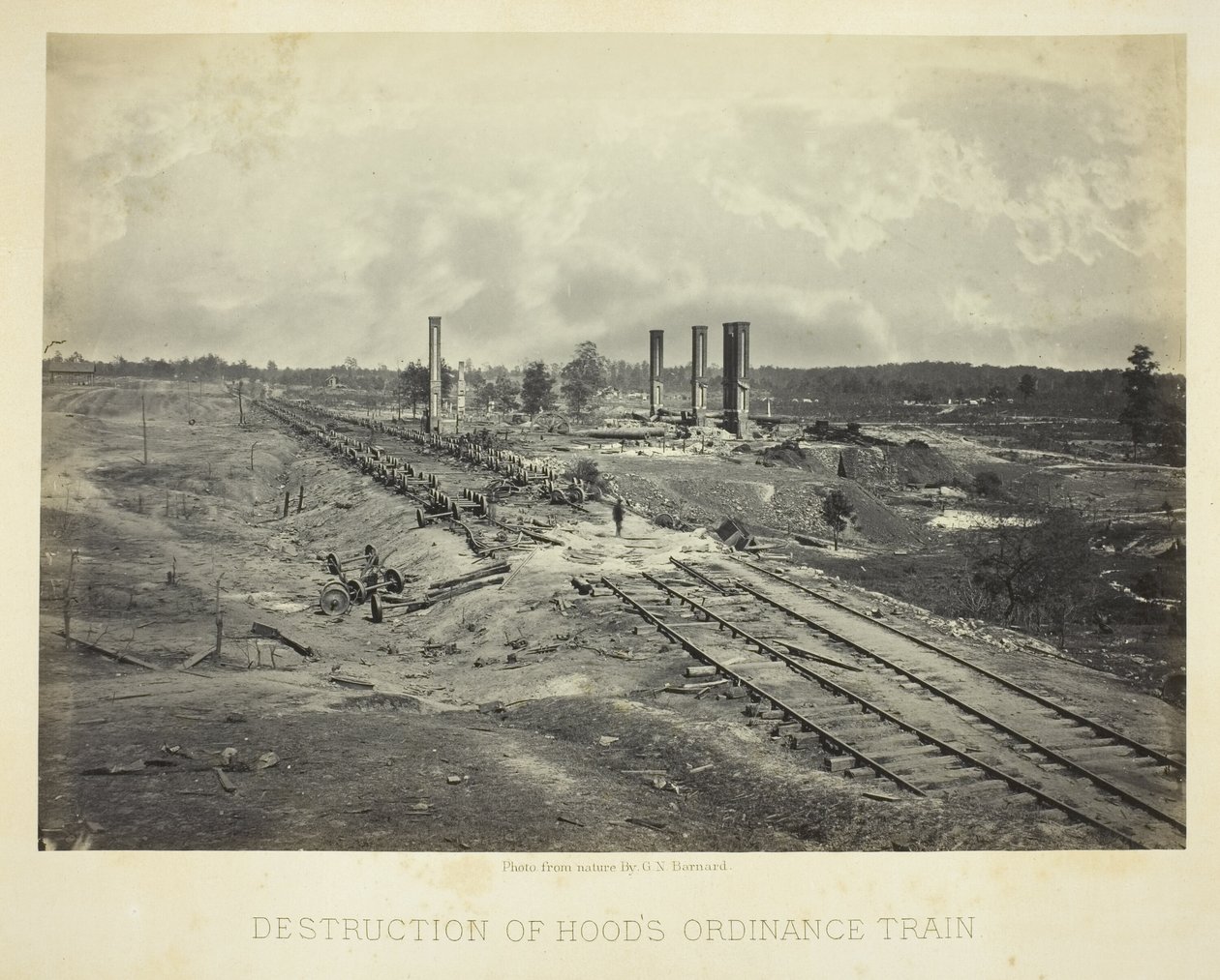 Distruzione del treno di ordinanza di Hood da George N. Barnard