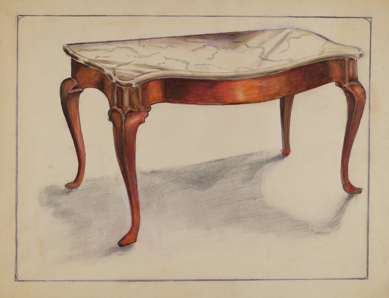 Tavolo con piano in marmo da George Nelson