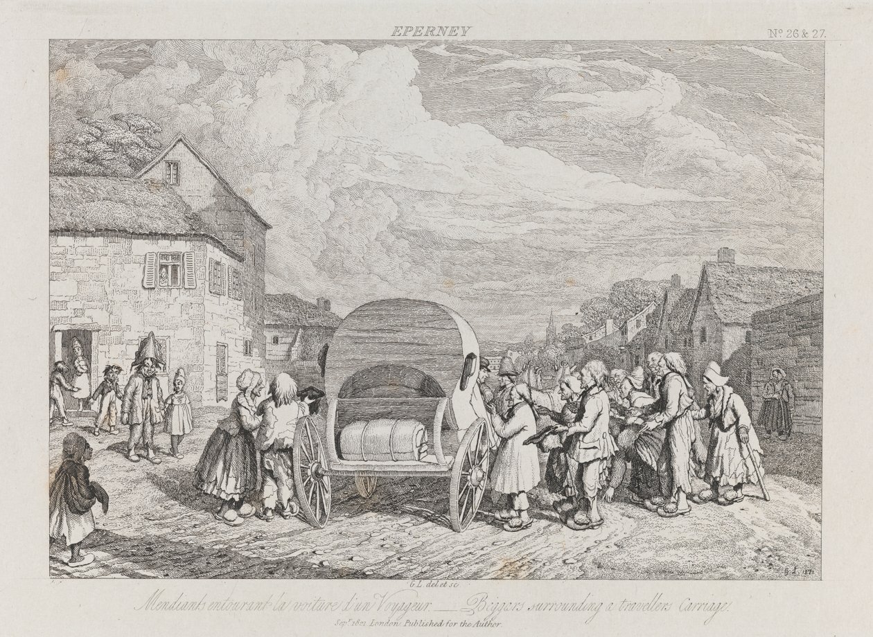 Mendicanti, Eperney, c.1821 da George Robert Lewis