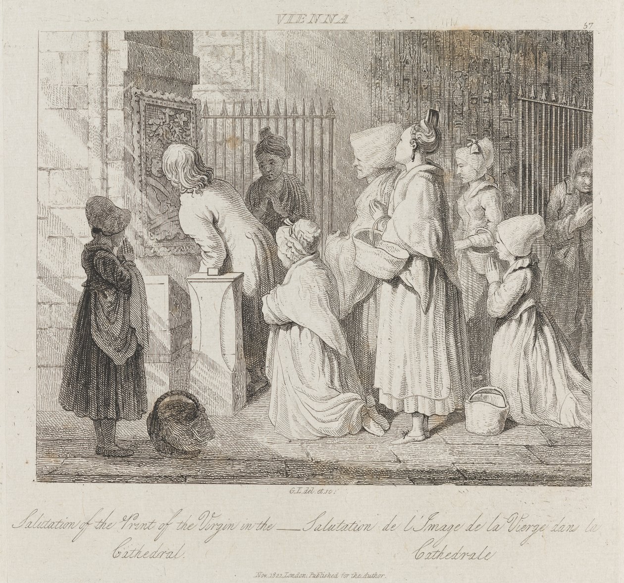 Vergine salutante, Vienna, c.1821 da George Robert Lewis