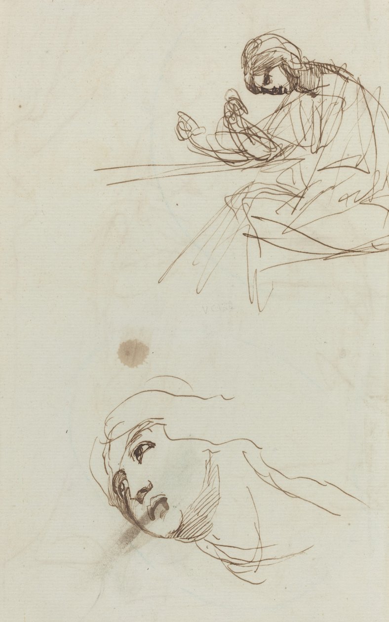 Studi di figure (verso) da George Romney