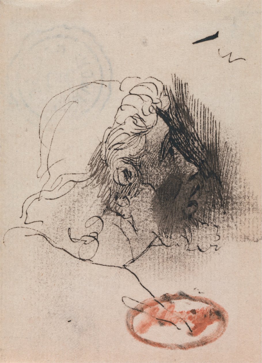 Testa di uomo di profilo da George Romney