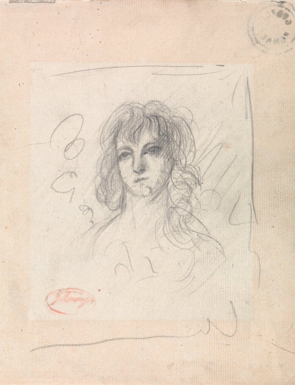 Testa di donna da George Romney