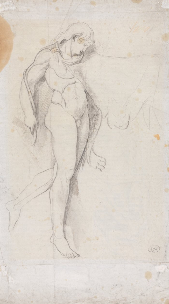 Nudo maschile in piedi da George Romney
