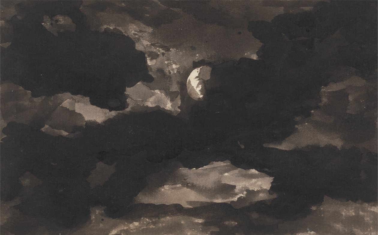 Studio di un Cielo Nuvoloso al Chiaro di Luna da George Romney
