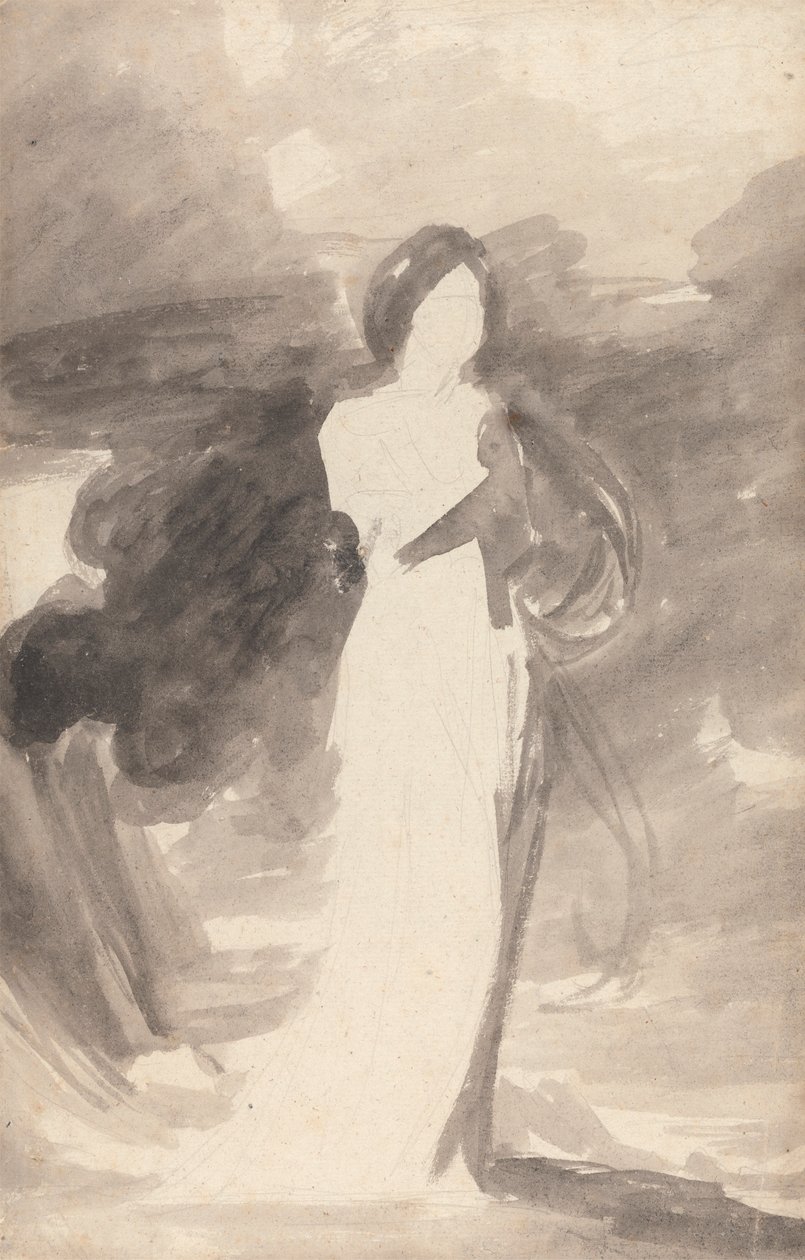 Studio di una signora in piedi da George Romney