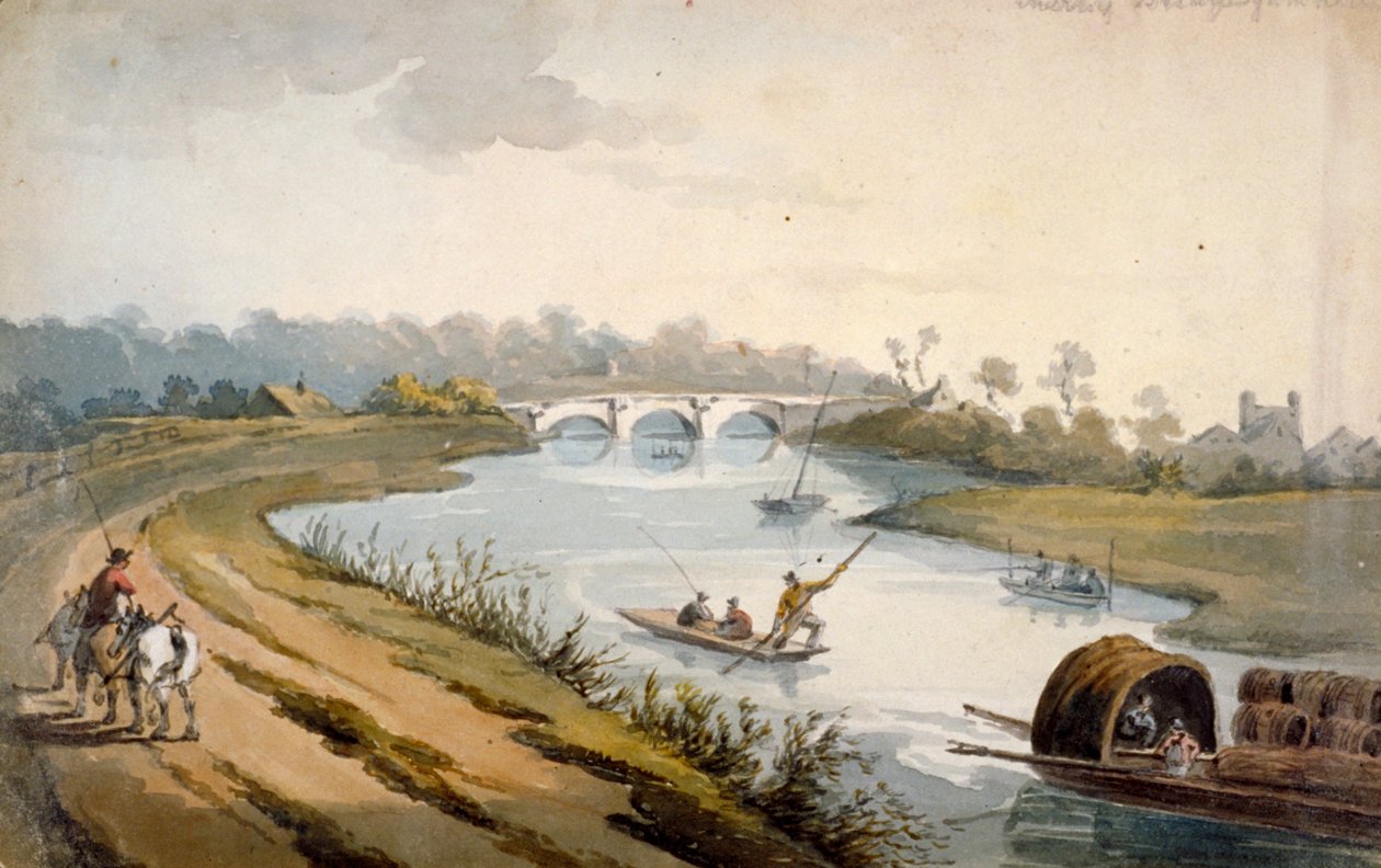 Fiume Tamigi vicino a Chertsey, Surrey da George Shepheard