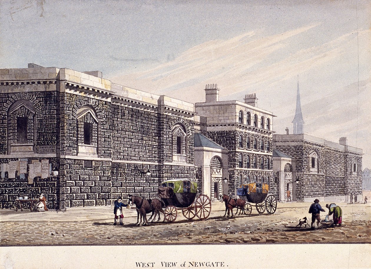 Prigione di Newgate, Old Bailey, Londra da George Shepherd