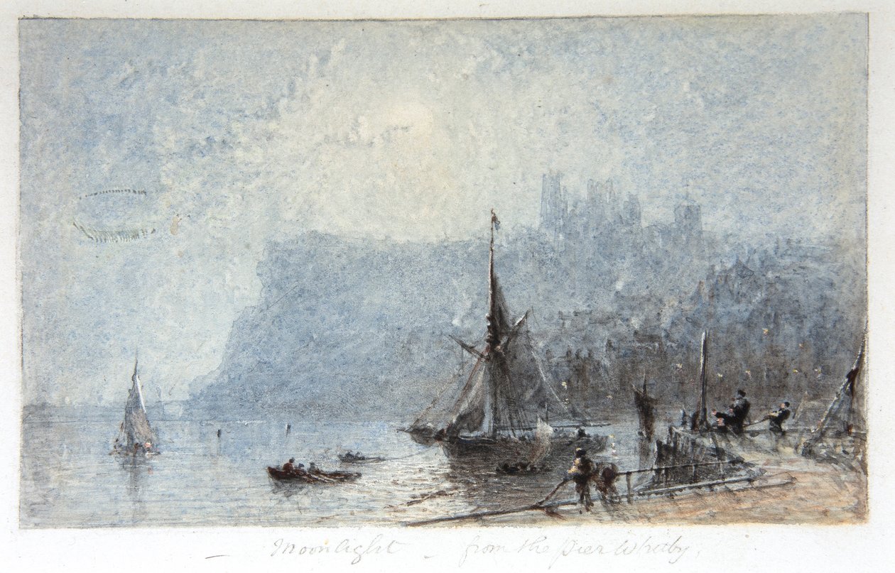 Chiaro di luna - dal molo di Whitby da George Weatherill