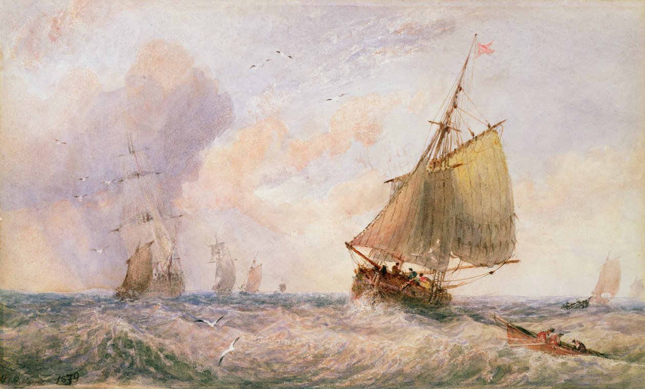 Navi al largo di Whitby, 1879 da George Weatherill