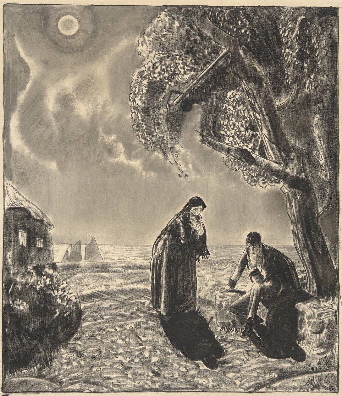 Figure al chiaro di luna da George Wesley Bellows
