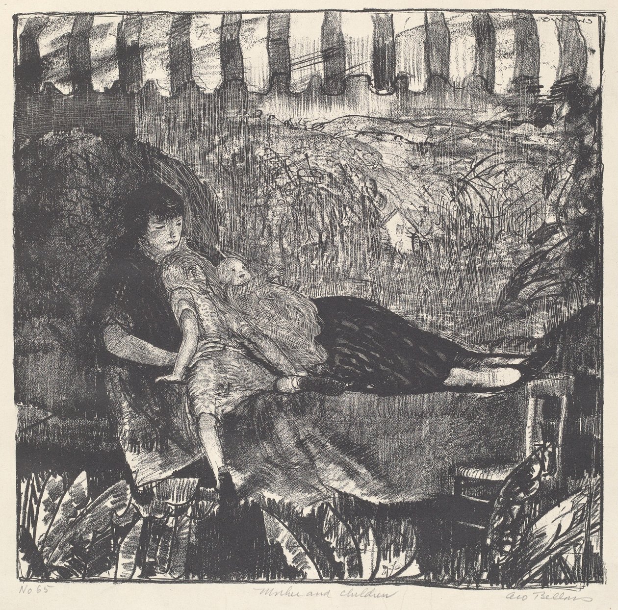 Madre e bambini, 1916 da George Wesley Bellows