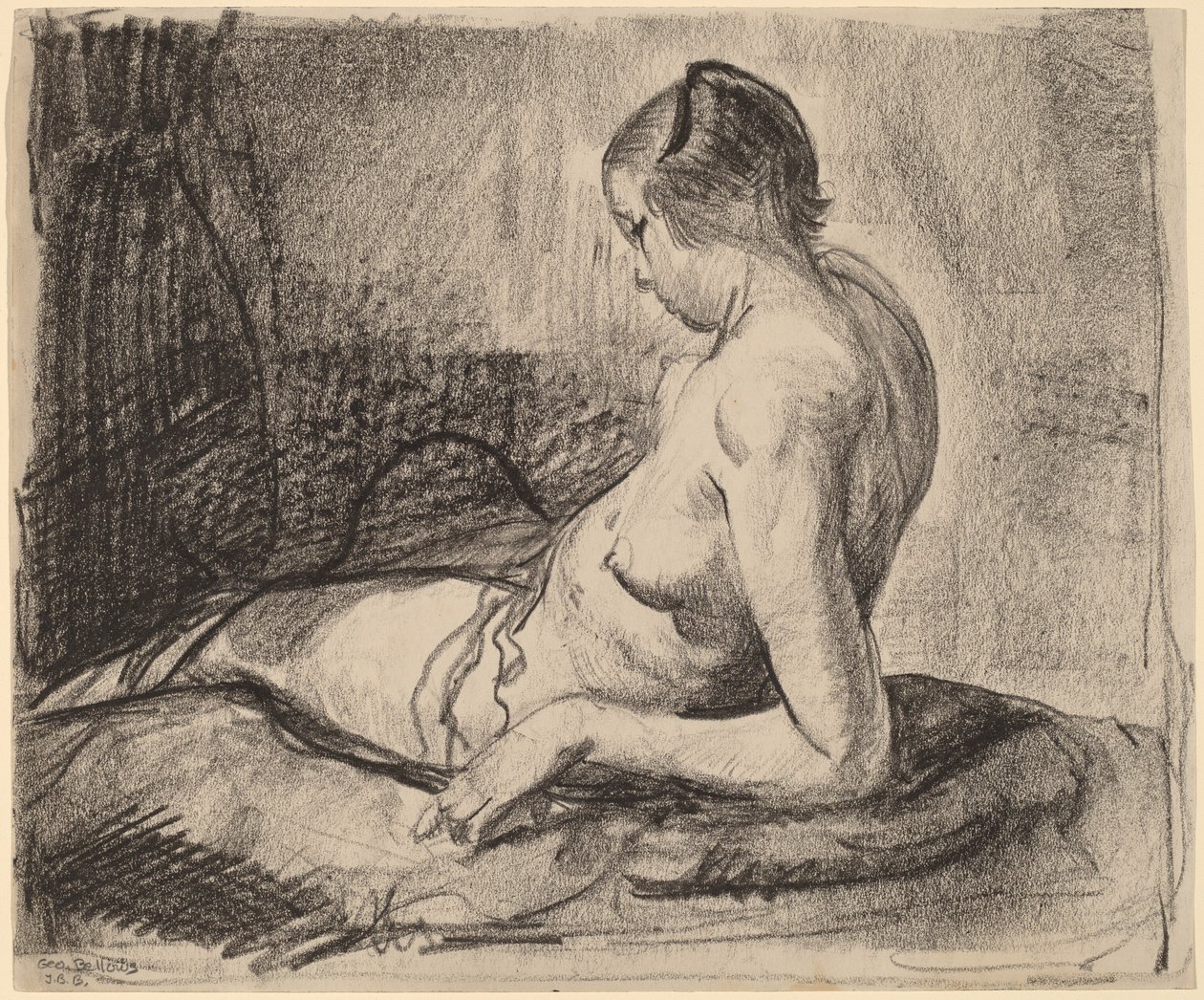 Ragazza nuda reclinata da George Wesley Bellows