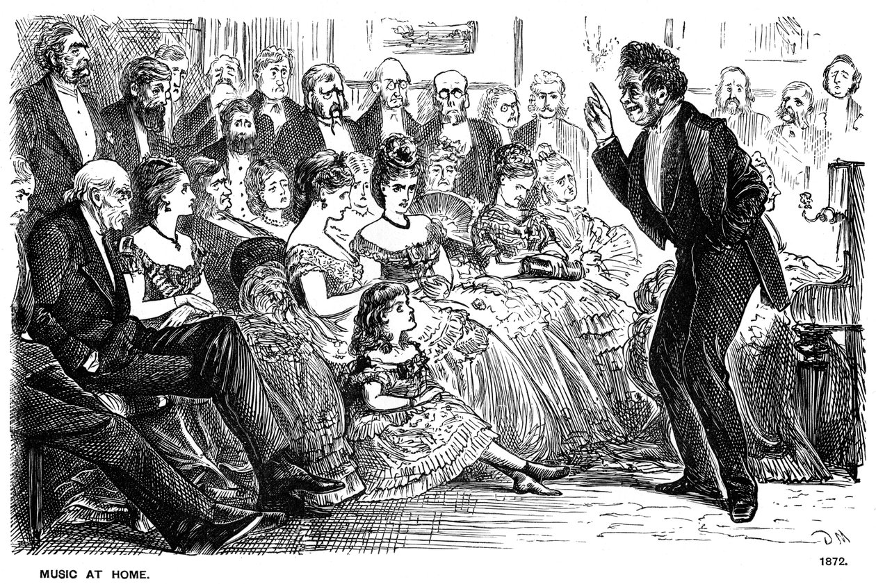 Musica a casa, 1872 da George du Maurier