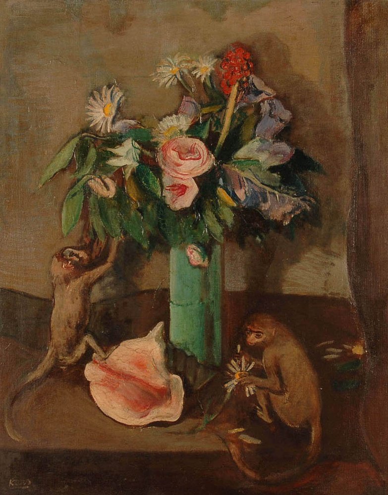 Fiori e scimmie da Georges Karpeles