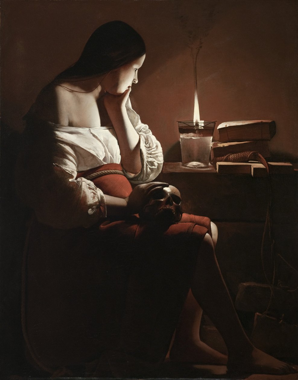 La Maddalena con la fiamma fumante, c.1638-40 da Georges de La Tour