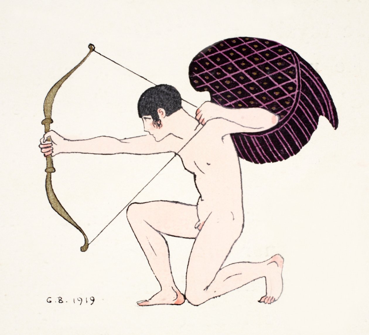 Cupido 1919 (stampa pochoir) da Georges Barbier