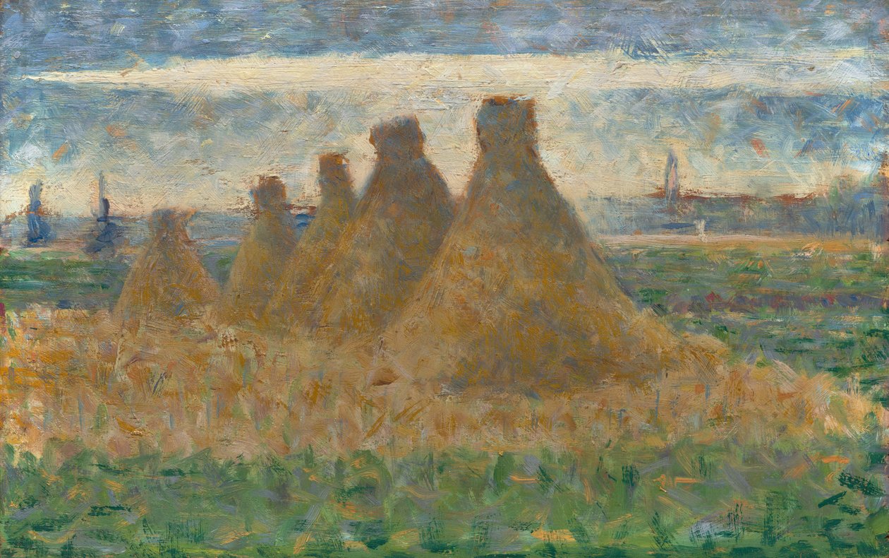 Covoni di fieno, c. 1882 da Georges Pierre Seurat