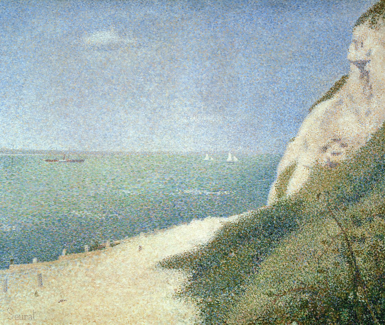 Spiaggia a Bas Butin, Honfleur, 1886 da Georges Seurat