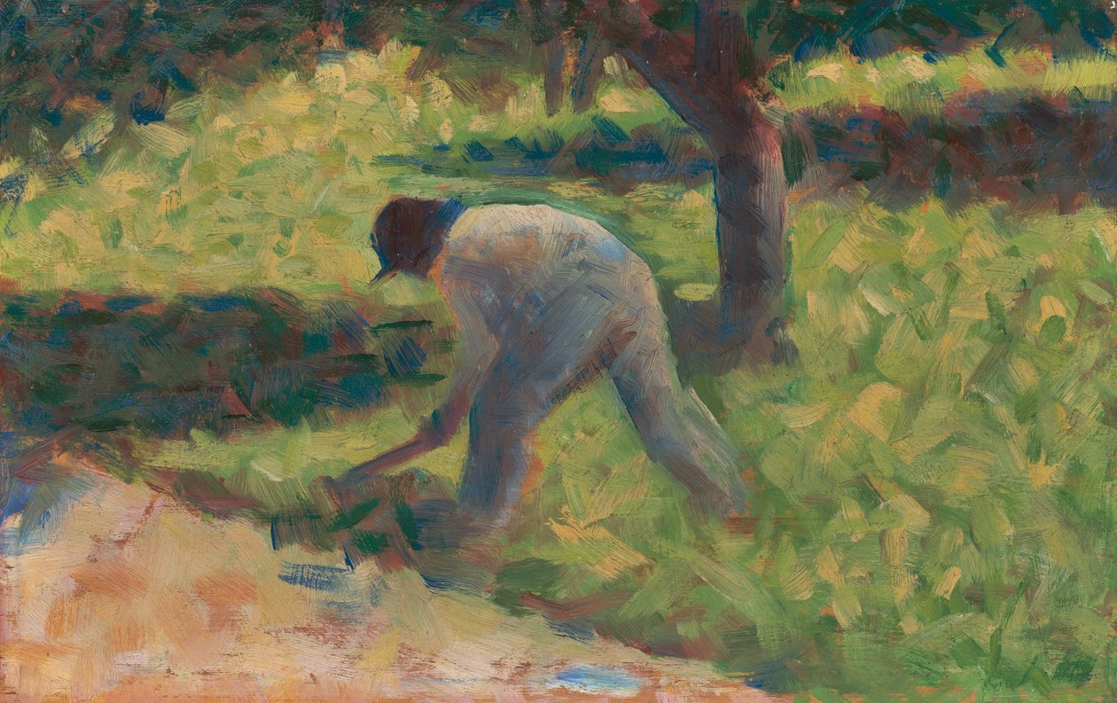 Contadino con zappa da Georges Seurat