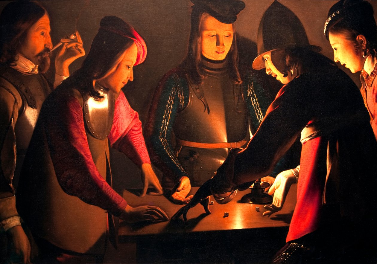 I giocatori di dadi da Georges de La Tour