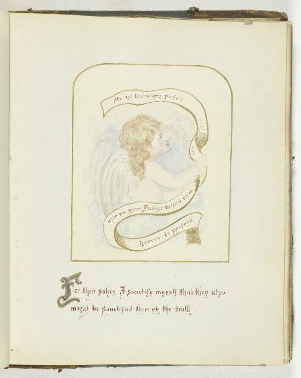 Senza titolo [cherubino con testo religioso], 185568 da Georgina Cowper