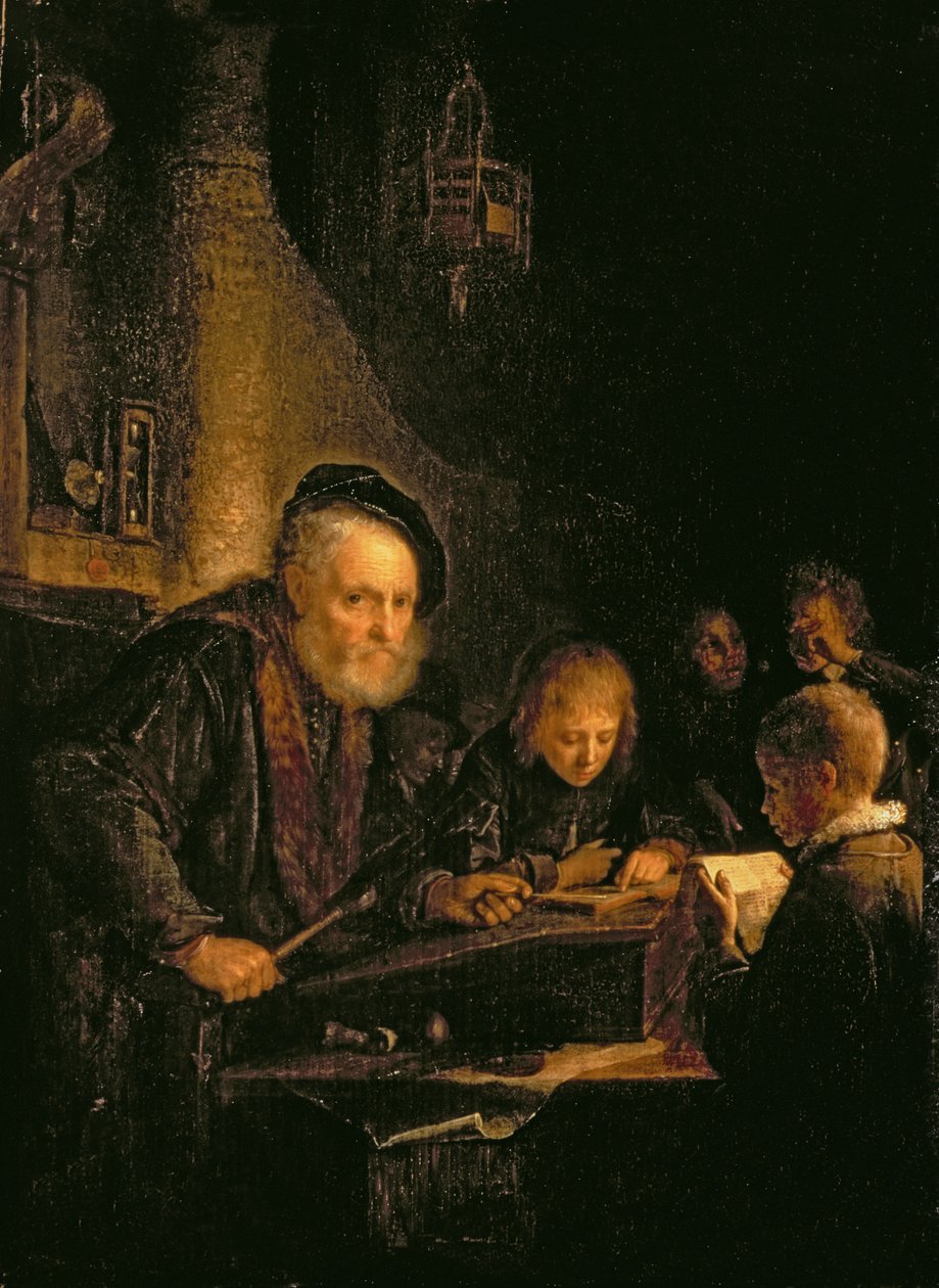 Il maestro di scuola, 1645 da Gerrit Dou