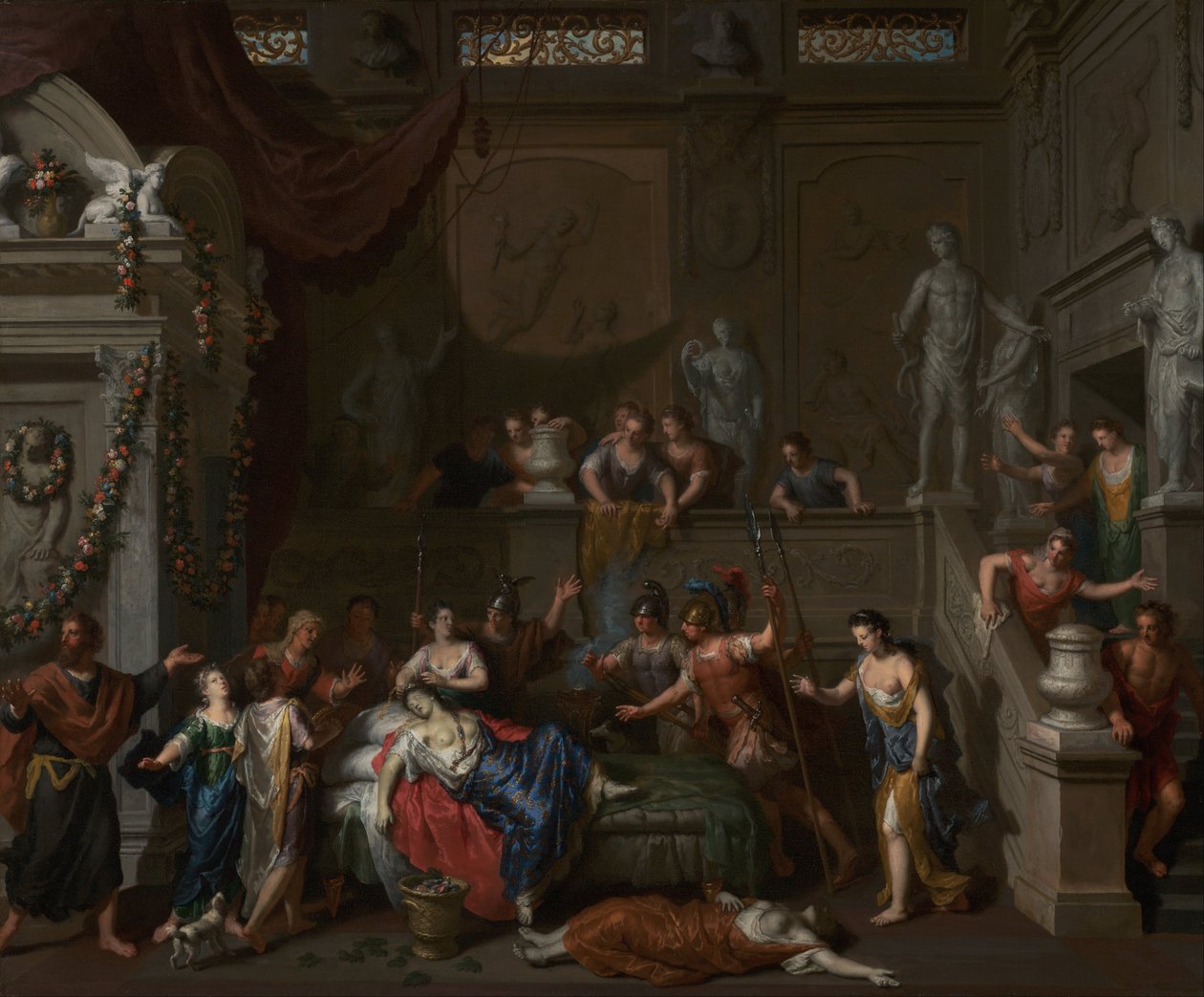 La morte di Cleopatra da Gerard Hoet