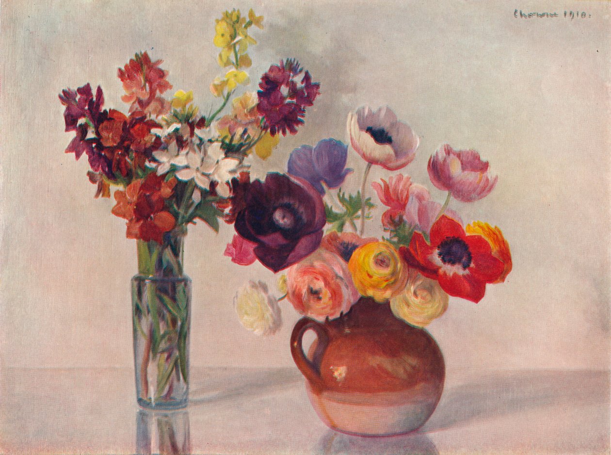 Anemoni e violacciocche da Gerard Chowne